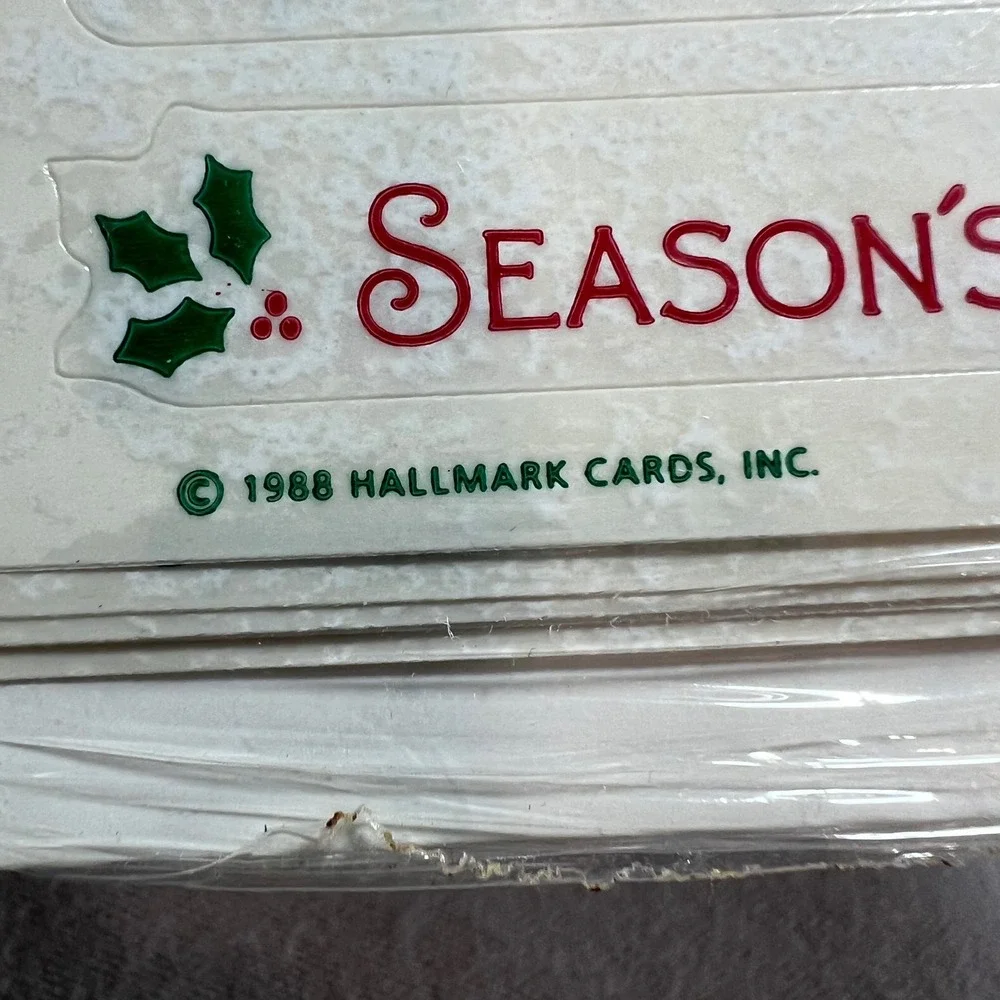 Vintage Hallmark Gift Seals Labels 1988 Christmas Holiday NOS Ephemera Stickers